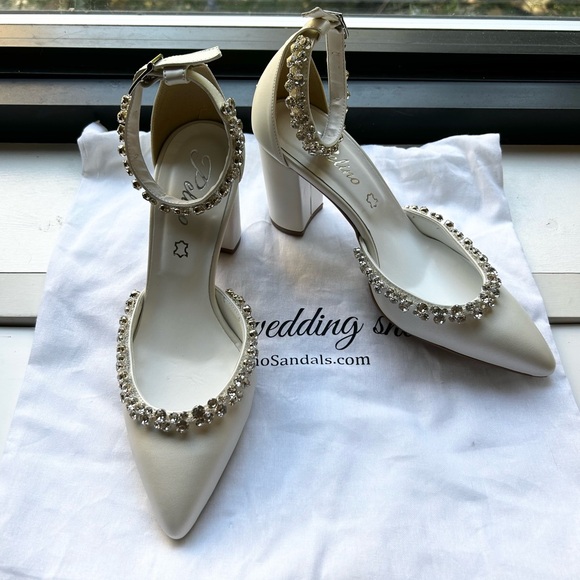 Handmade Block Heels with Rhinestones - Picture 4 of 16